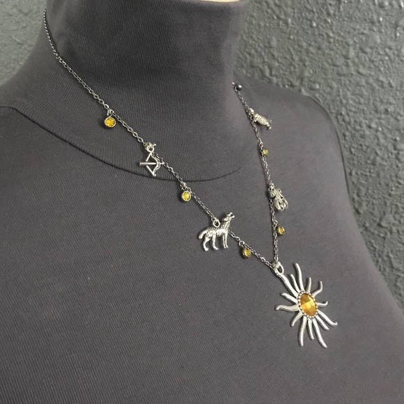 “Apollo: God of the Sun" Greek Roman Mythology Handmade Necklace, Lyre, Wolf - Picture 9 of 14